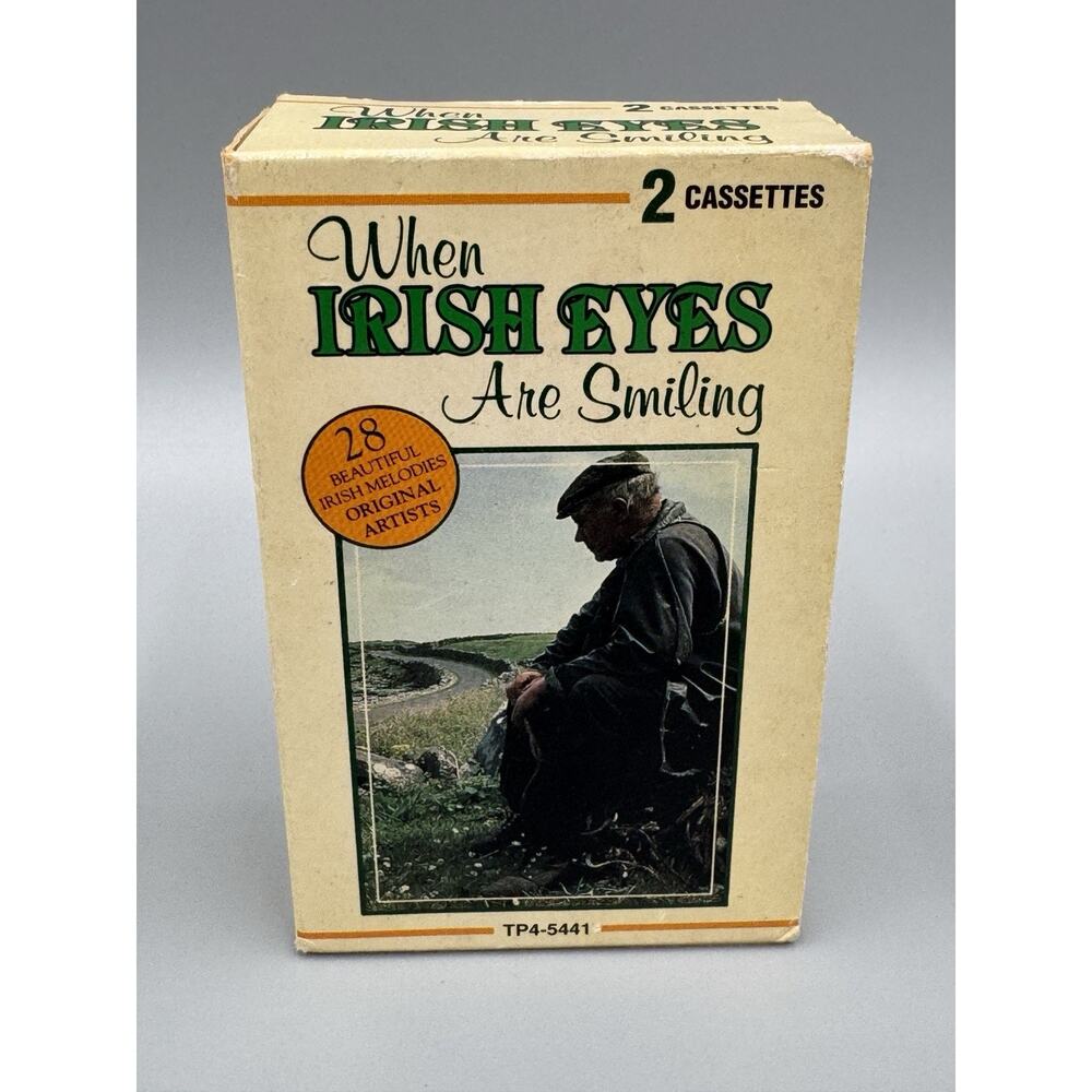 Vintage Cassette When Irish Eyes are Smiling 28 Irish Songs Set‎ Of 2 Cassettes